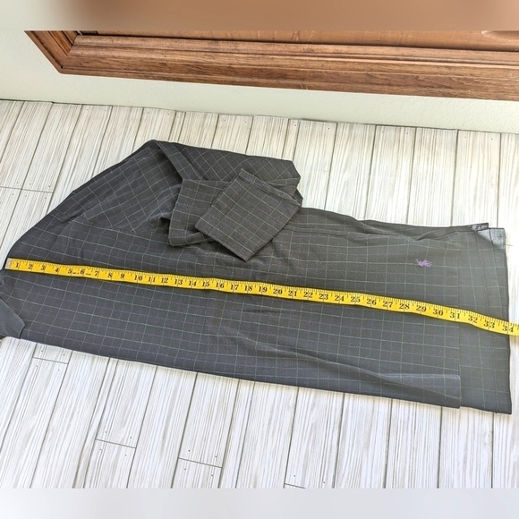 Polo By Ralph Lauren Vintage Plaid Golf Shirt in Black and Purple Checker Sz XL - Picture 9 of 9
